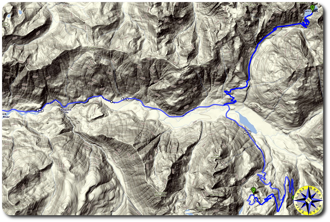 mount baker off road adventure topo map