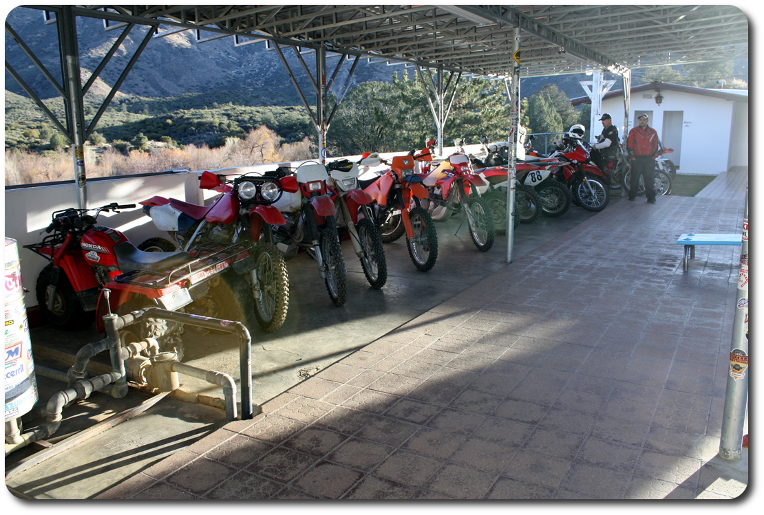 motorcycle line at mikes sky ranch